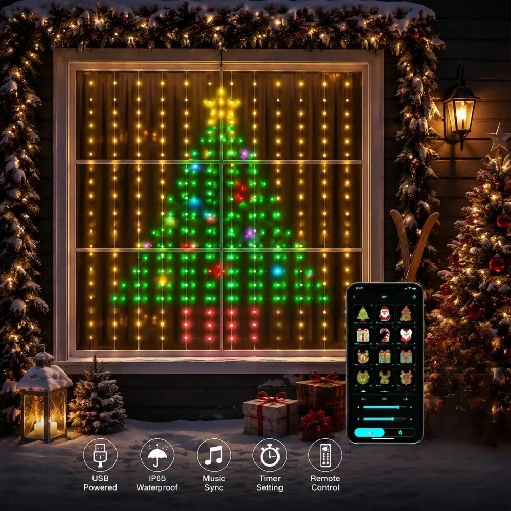 Świąteczne lampki LED do zawie – Lighting Christmas Decor recenzja i cena