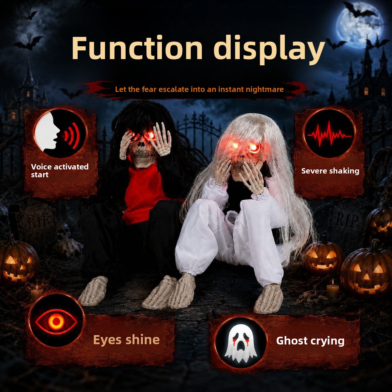 Ozdoba na Halloween do ogrodu, – Up Lighting Decor recenzja i cena