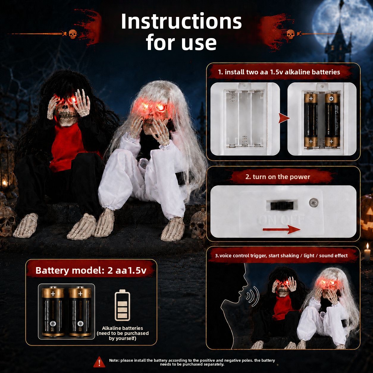 Ozdoba na Halloween do ogrodu, – Up Lighting Decor recenzja i cena