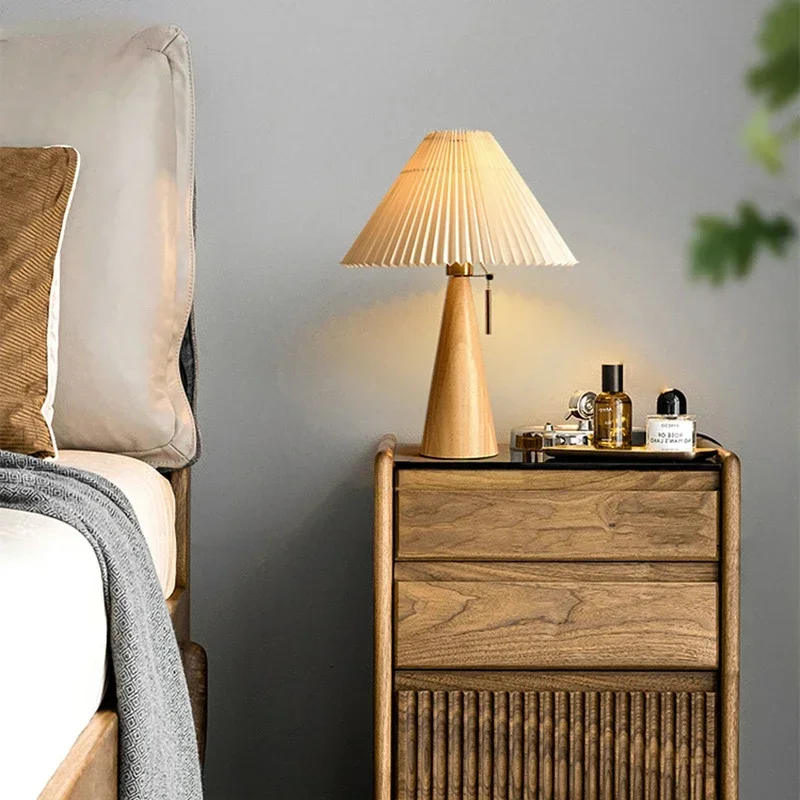 Retro Plisowana Lampa Stołowa  – Lighting Decor Bedroom recenzja i cena